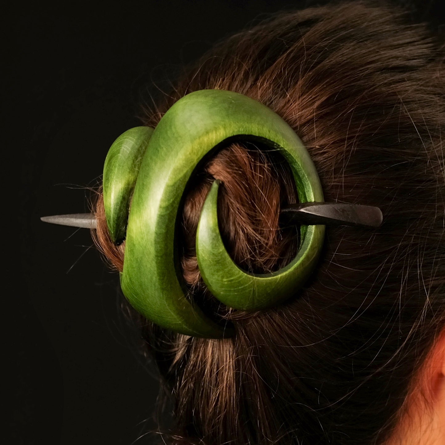 Dřevěná spona do vlasů č. 404