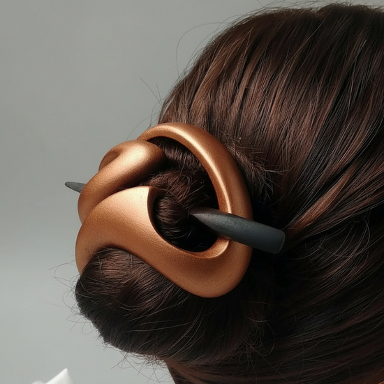 Dřevěná spona do vlasů č. 502  FUNKY